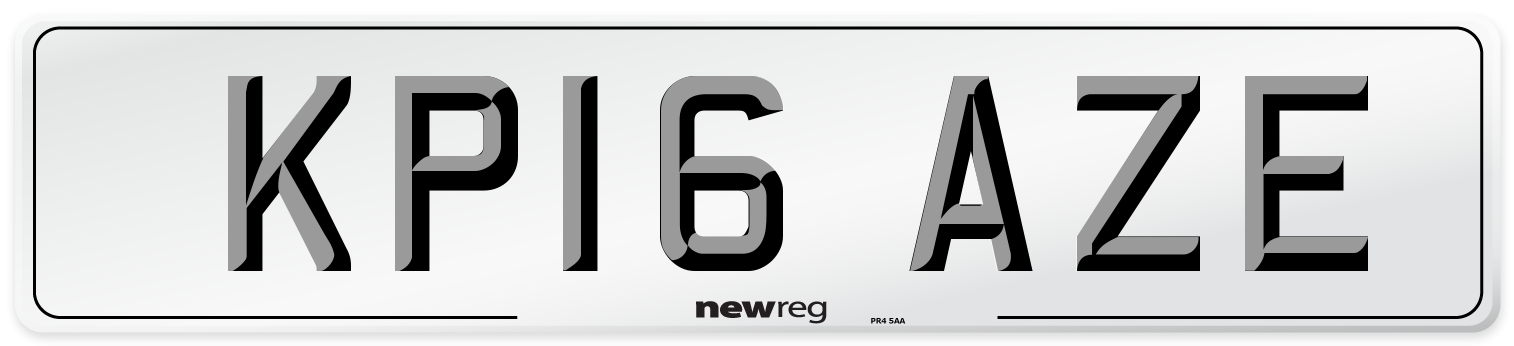 KP16 AZE Number Plate from New Reg